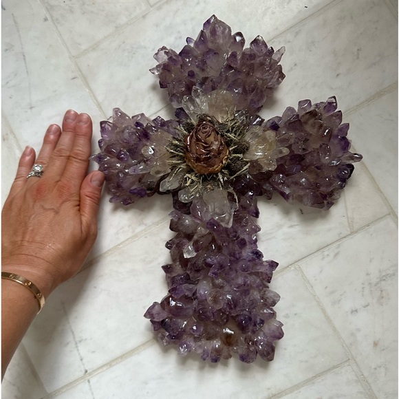 Amethyst & quartz CROSS - Picture 10 of 10